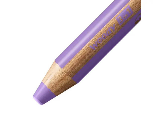 Crayon de couleur STABILO 880 woody 3-en-1 multi-surfaces pastel lilas