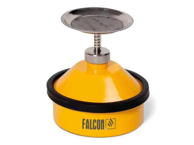 plunjerkan,staal,geel,1l,HxØ 200x178mm,vlamblokkering,m. dompelbord