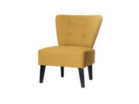 fauteuil 1-zits stof saffraan HxBxD 820x650x640mm