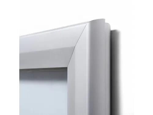Vitrinekast mededelingenbord Outdoor 18xA4 met gasveer Zilver