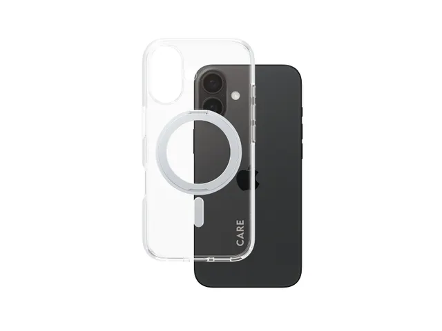 PanzerGlass CARE by Case Transparent w. Silver Kickstand & MagSa
