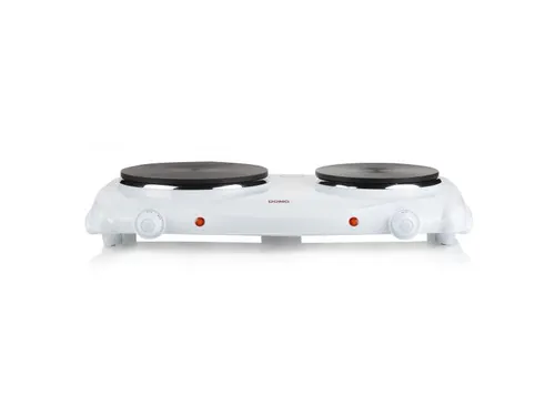Elektrische Kookplaat 2 Pits 6 Standen 1000-1500W Wit