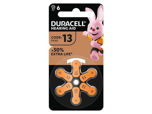 Batterij Duracell Hearing DA13 Ø7,9mm 310mAh 6 stuks