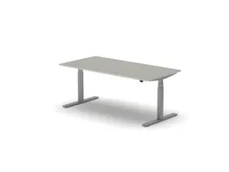 Elektrisch ihv bureau,HxBxD 650-1310x1800x900mm,blad lichtgrijs