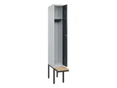 locker met bank,HxBxD 2120x300x815mm,1vak,vak B 300mm,cilinderslot