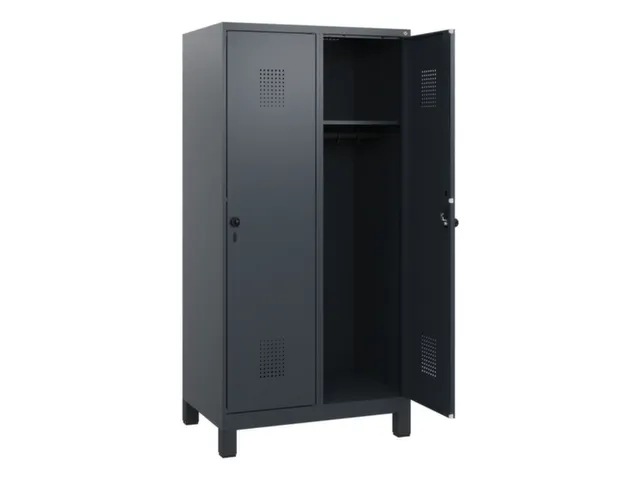 schoollocker,HxBxD 1630x800x500mm,2vak,vak B 400mm,draaigrendel,voeten