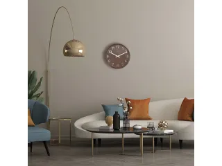Grote wandklok - 50cm- Stille klok - Walnoot hout - NeXtime "Precious" - 7