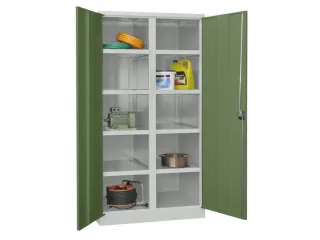 zwaarlastkast 1950x1040x630mm openslaande deuren RAL7035 front RAL6011 - 2