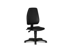 Bimos Werkplaatsstoel Economy, zitting PU-schuim zwart, met glijders