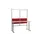 paktafel,HxBxD 720-1220x1650x800mm,blad RAL9006,T-voet van staal