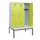 locker met bank,HxBxD 1950x1200x815mm,3vak,vak B 400mm,draaigrendel