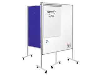 Multiboard mobile XL Met Blauw Prikbord 120x150cm - 1
