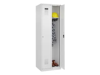 locker,HxBxD 1850x600x500mm,2vak,vak B 300mm,cil.-slot,staand op vloer - 1
