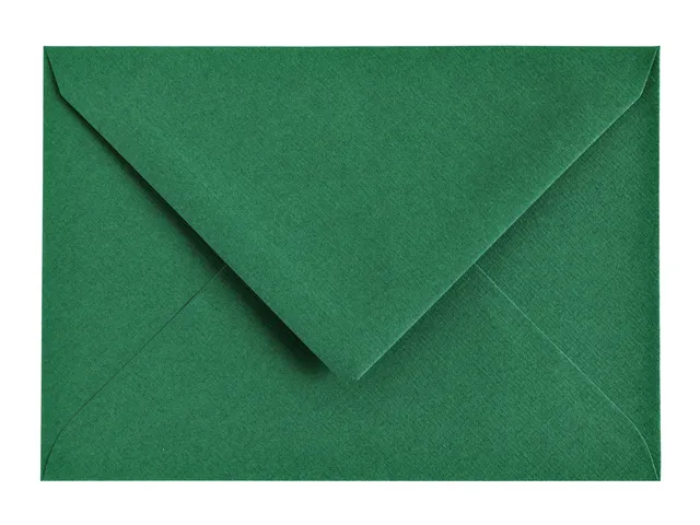 Envelop Papicolor C6 114x162mm dennengroen pak à 6 stuks