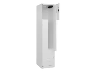 Z-garderobekast,HxBxD 1850x400x500mm,vak B 200/400mm,cil.-slot - 2
