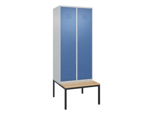locker met bank,HxBxD 2120x800x815mm,2vak,vak B 400mm,cil.-slot