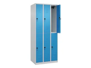 dubbeldekse locker,HxBxD 1850x750x500mm,3x2vak.,vak B 250mm - 2