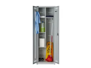 schoonmaakkast,HxBxD 1850x600x500mm,4vakken/kledingstang/haken - 3