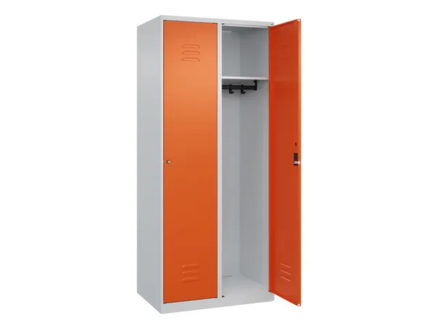 locker,HxBxD 1850x800x500mm,2vak,vak B 400mm,cil.-slot,staand op vloer