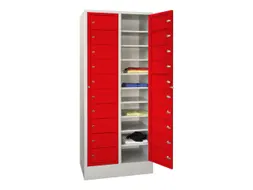 Wasgoedkast 1850x770x500 2x10 Vakken Sokkel Ral7035 Front Ral3000