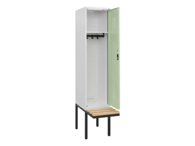 locker met bank,HxBxD 1950x400x815mm,1vak,vak B 400mm,cilinderslot