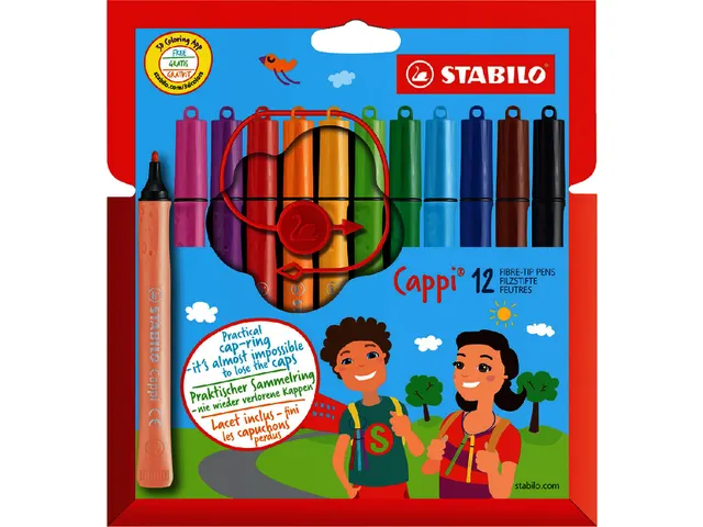 Viltstift Stabilo Cappi 168/12-1 12Stuks Assorti