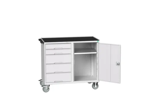 montagetafel 965x1050x550mm staalblad 5 laden kast front RAL7035