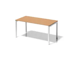 bureau HxBxD 740x1600x800mm blad beuken 4-voeten verkeerswit