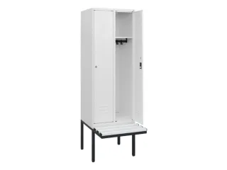 locker met bank,HxBxD 1950x600x815mm,2vak,vak B 300mm,cil.-slot - 2