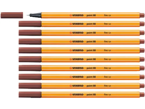 Fineliner STABILO point 88/75 fijn sienna