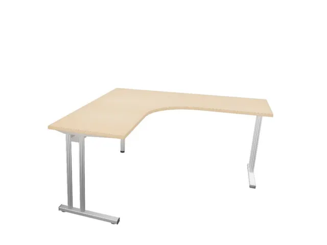 bureau in vrije vorm,HxBxD 740x1600x1600mm,vrije vorm,NE-esdoorn