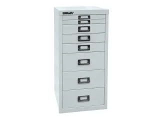 kantoor-ladekast HxBxD 590x279x380mm 8 laden romp lichtgrijs staal - 4