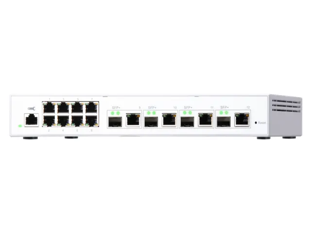 8x RJ45 1GbE, 4x 10GbE SFP+/RJ45 Combo, Web Managed, 100-240VAC, 50/60