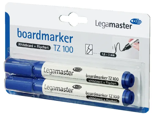 Whiteboardmarker Legamaster TZ 100 rond 1.5-3mm blauw blister à 2st