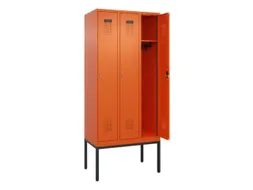locker,HxBxD 2120x900x500mm,3vak,vak B 300mm,cil.-slot,voetonderstel