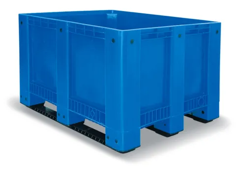 Caisse-Palette Pe Hxlxp 760X1200X1000Mm 610L 3Semelles Bleu