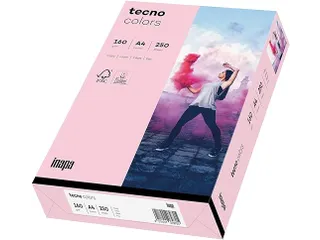 Inapa Tecno colors Gekleurd papier A4 Lichtroze 160 gram 250vel - 1
