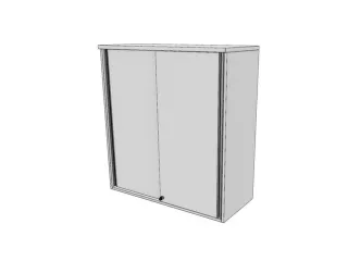 opzetkast,v. schuifdeurkast,HxBxD 1070x1200x445mm,schuifdeur,Bl-wit - 1