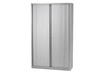 Roldeurkast Incl. 4 Legborden Zilver 198x100x43 - 1