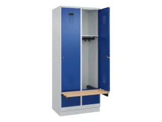 locker met bank,HxBxD 1950x800x815mm,2vak,vak B 400mm,cilinderslot - 1