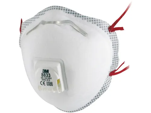 3M 8833 FFP3 stofmasker met ventiel voor eenmalig gebruik 10 Stuks