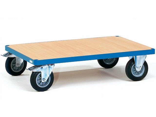 Basiswagens 2591 600kg 1000x600mm Ral5007 Hout | TafelwagenShop.nl