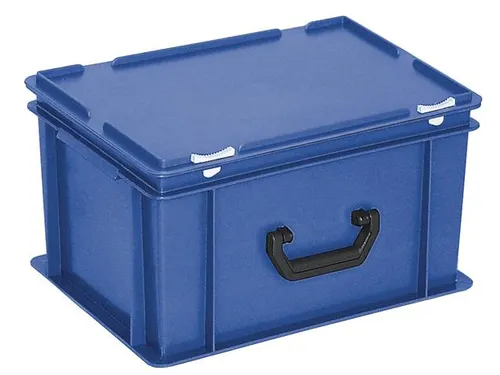 Euronorm Koffer Hxlxb 230x400x300mm 21l 1 Handgreep Blauw