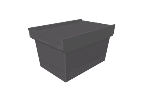 Herbruikbare containers HxLxB 340x610x400mm 58l PP-regeneraat zwart
