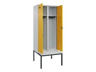 locker met bank,voor scheiding van kleding,HxBxD 2120x800x815mm,2vak - 1