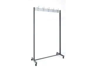 garderoberek,verrijdbaar,HxD 1800x600mm,4zwenkwielen,staal/alu,1000 mm - 4
