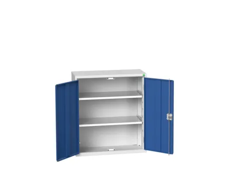 wandkast 900x800x350mm 2xStalen bodem sokkel Ral 7035 front Ral 5010