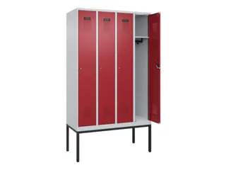 locker,HxBxD 2120x1200x500mm,4vak,vak B 300mm,cil.-slot,voetonderstel - 1