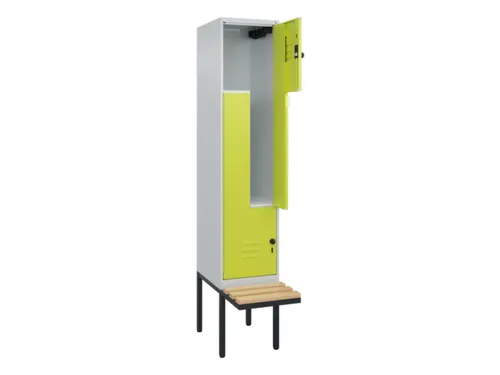 Z-garderobekast,HxBxD 2120x400x815mm,2vak,vak B 400mm,draaigrendel