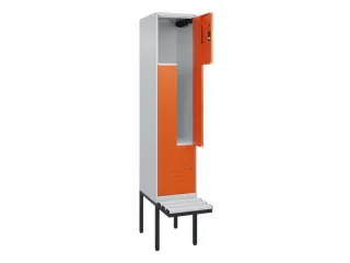 Z-garderobekast,HxBxD 2120x400x815mm,2vak,vak B 400mm,cil.-slot - 2